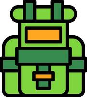 Backpack Line Filled Icon vector