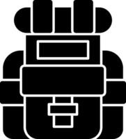 Backpack Glyph Icon vector