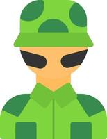 Camouflage face paint Flat Icon vector