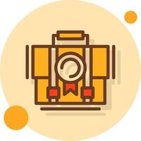 Achievement Filled Shadow Circle Icon vector