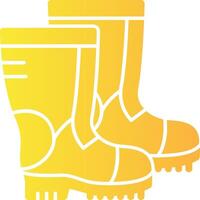 Combat boots Solid Multi Gradient Icon vector