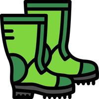 Combat boots Line Filled Icon vector