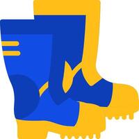 Combat boots Flat Two Color Icon vector