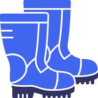 Combat boots Solid Two Color Icon vector