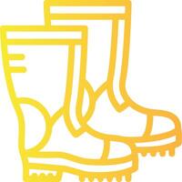 Combat boots Linear Gradient Icon vector