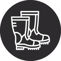 Combat boots Inverted Icon vector