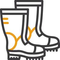 Combat boots Line Two Color Icon vector