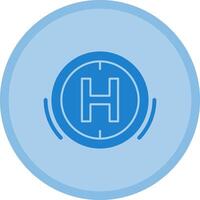 Helipad Multicolor Circle Icon vector