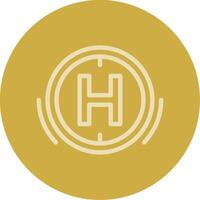 Helipad Line Multi color Icon vector