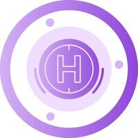 Helipad Glyph Gradient Icon vector