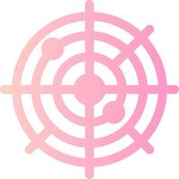 Radar Solid Multi Gradient Icon vector