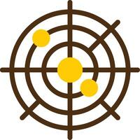 Radar Yellow Lieanr Circle Icon vector