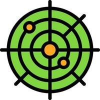 Radar Line Filled Icon vector