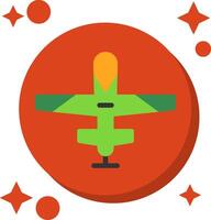 Military drone Tailed Color Icon vector