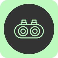Night vision goggles Linear Round Icon vector