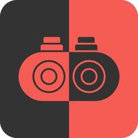 Night vision goggles Red Inverse Icon vector