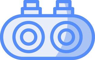 Night vision goggles Line Filled Blue Icon vector