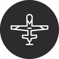 Military drone Inverted Icon vector