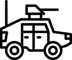 Humvee Line Icon vector