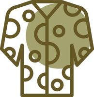 Camouflage clothing Linear Circle Icon vector