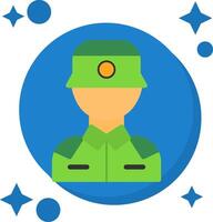 Military police Tailed Color Icon vector