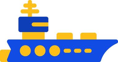 Aircraft carrier Flat Two Color Icon vector