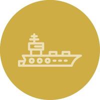 Aircraft carrier Line Multi color Icon vector