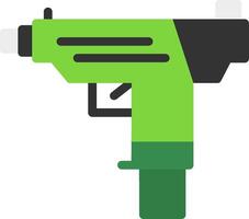 Submachine gun Flat Icon vector