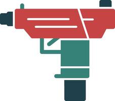 Submachine gun Glyph Two Color Icon vector