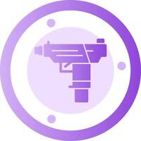 Submachine gun Glyph Gradient Icon vector