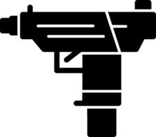 metralleta pistola glifo icono vector