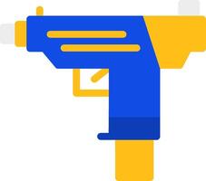 Submachine gun Flat Two Color Icon vector