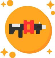 Grenade launcher Tailed Color Icon vector