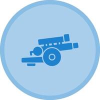 Artillery gun Multicolor Circle Icon vector