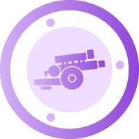 Artillery gun Glyph Gradient Icon vector