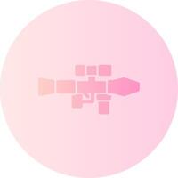 Rocket launcher Gradient Circle Icon vector