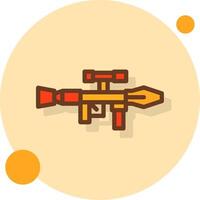 Rocket launcher Filled Shadow Circle Icon vector