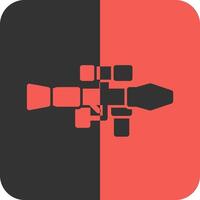 Rocket launcher Red Inverse Icon vector