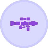 Rocket launcher Multicolor Circle Icon vector