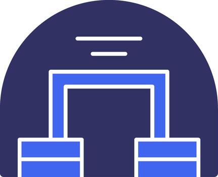 búnker sólido dos color icono vector