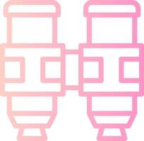 Military binoculars Linear Gradient Icon vector