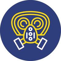 Gas mask filter Dual Line Circle Icon vector