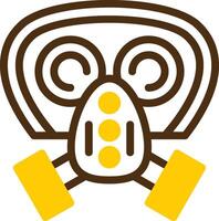 Gas mask filter Yellow Lieanr Circle Icon vector
