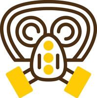 Gas mask filter Yellow Lieanr Circle Icon vector