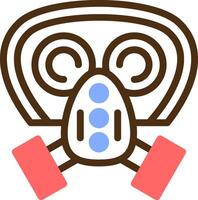Gas mask filter Color Filled Icon vector