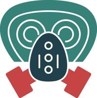 Gas mask filter Glyph Two Color Icon vector