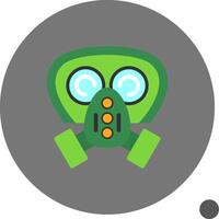 Gas mask filter Flat Shadow Icon vector