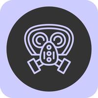 Gas mask filter Linear Round Icon vector