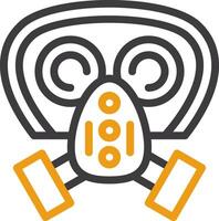 Gas mask filter Line Two Color Icon vector