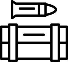 Ammunition box Line Icon vector